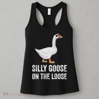 Silly Goose On The Loose Funny Goose Women's Tank Top thumb 3