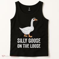Silly Goose On The Loose Funny Goose Tank Top thumb 2