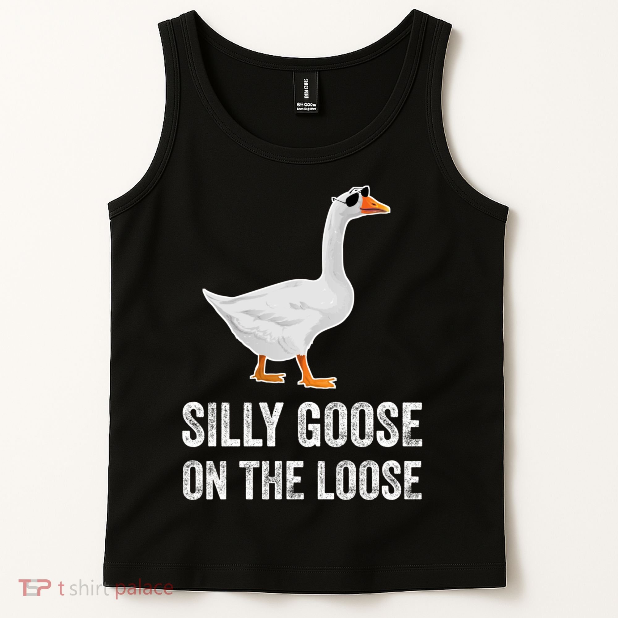 Silly Goose On The Loose Funny Goose Tank Top