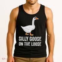 Silly Goose On The Loose Funny Goose Tank Top thumb 3