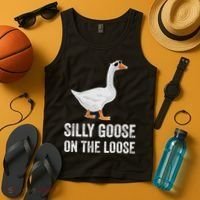 Silly Goose On The Loose Funny Goose Tank Top thumb 4
