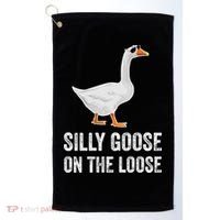 Silly Goose On The Loose Funny Goose Golf Towel thumb 0