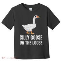 Silly Goose On The Loose Funny Goose Toddler T-Shirt thumb 0