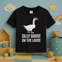 Silly Goose On The Loose Funny Goose Toddler T-Shirt thumb 3