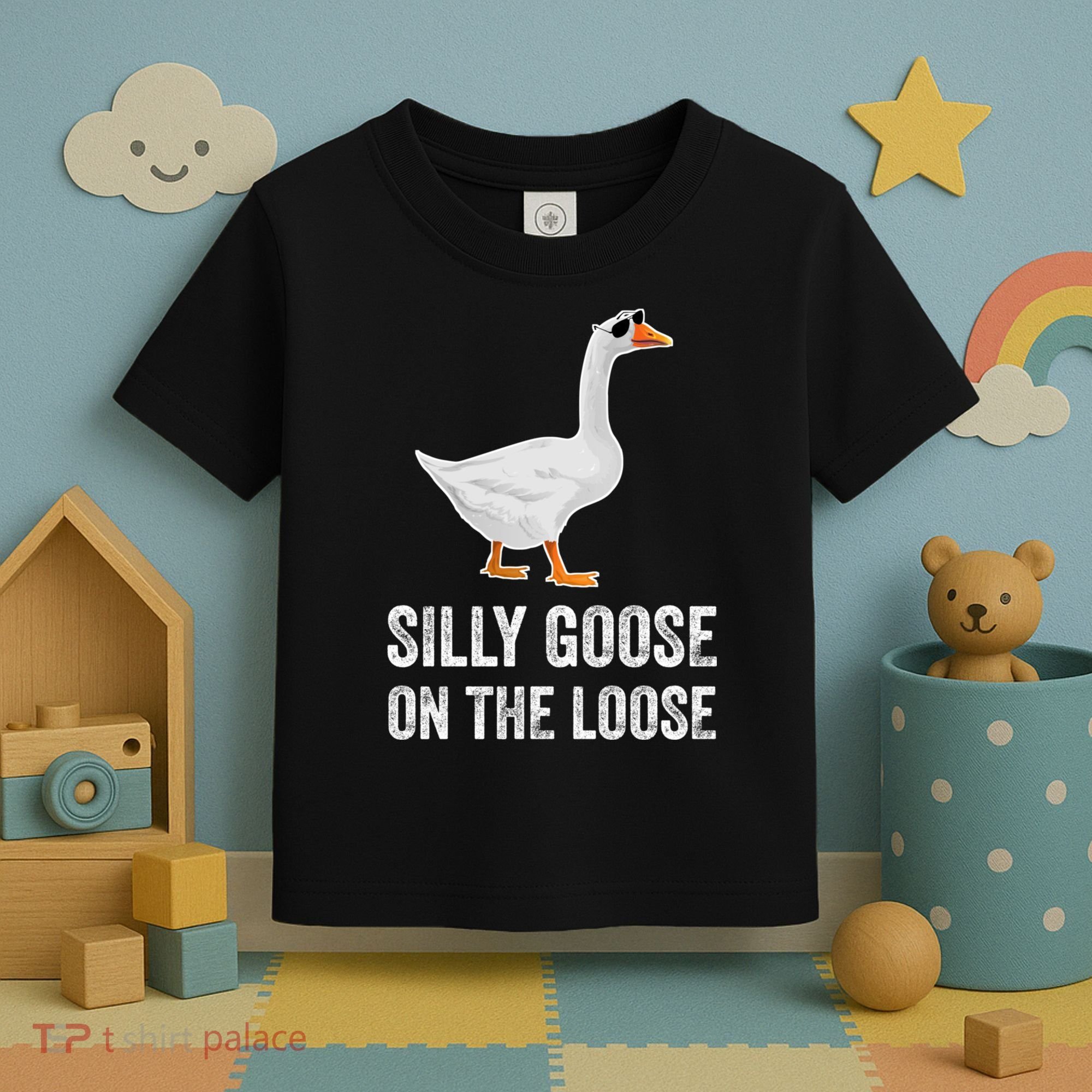 Silly Goose On The Loose Funny Goose Toddler T-Shirt