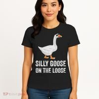 Silly Goose On The Loose Funny Goose Women's T-Shirt thumb 4