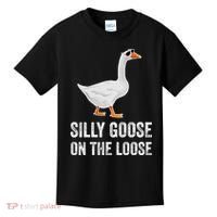 Silly Goose On The Loose Funny Goose Kids T-Shirt thumb 0