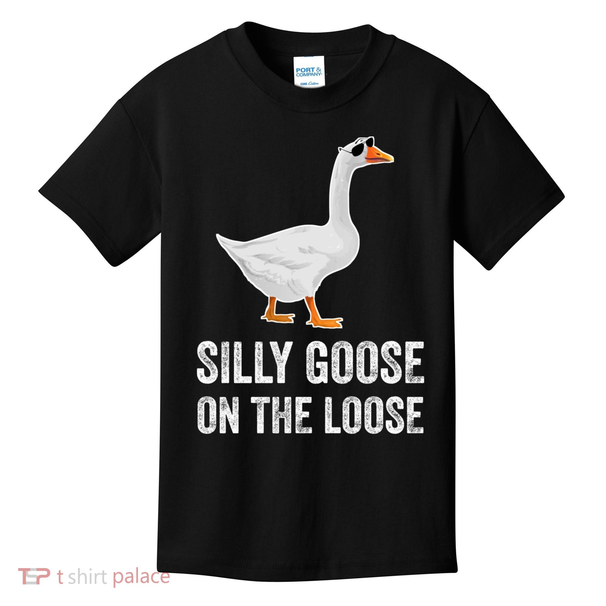 Silly Goose On The Loose Funny Goose Kids T-Shirt