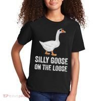Silly Goose On The Loose Funny Goose Kids T-Shirt thumb 2