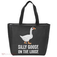 Silly Goose On The Loose Funny Goose Tote Bag thumb 0