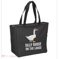 Silly Goose On The Loose Funny Goose Tote Bag thumb 2