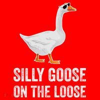 Silly Goose On The Loose Funny Goose Santa Hat thumb 1