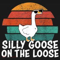 Silly Goose On The Loose Vintage Retro Sunset T-Shirt thumb 7