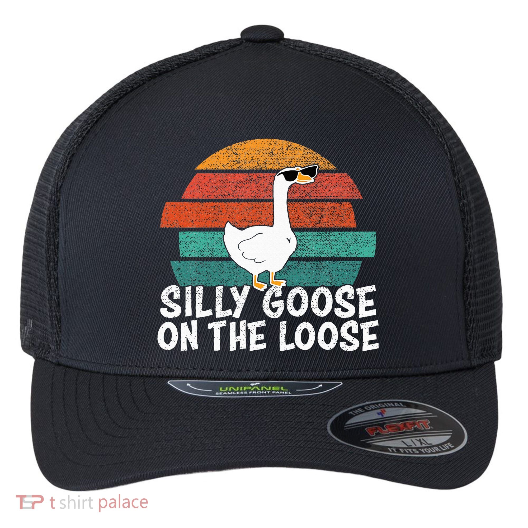 Silly Goose On The Loose Flexfit Unipanel Trucker Cap
