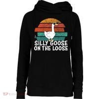 Silly Goose On The Loose Womens Funnel Neck Pullover Hood thumb 0