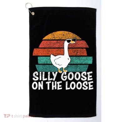 Silly Goose On The Loose Golf Towel