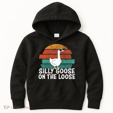 Silly Goose On The Loose Kids Hoodie