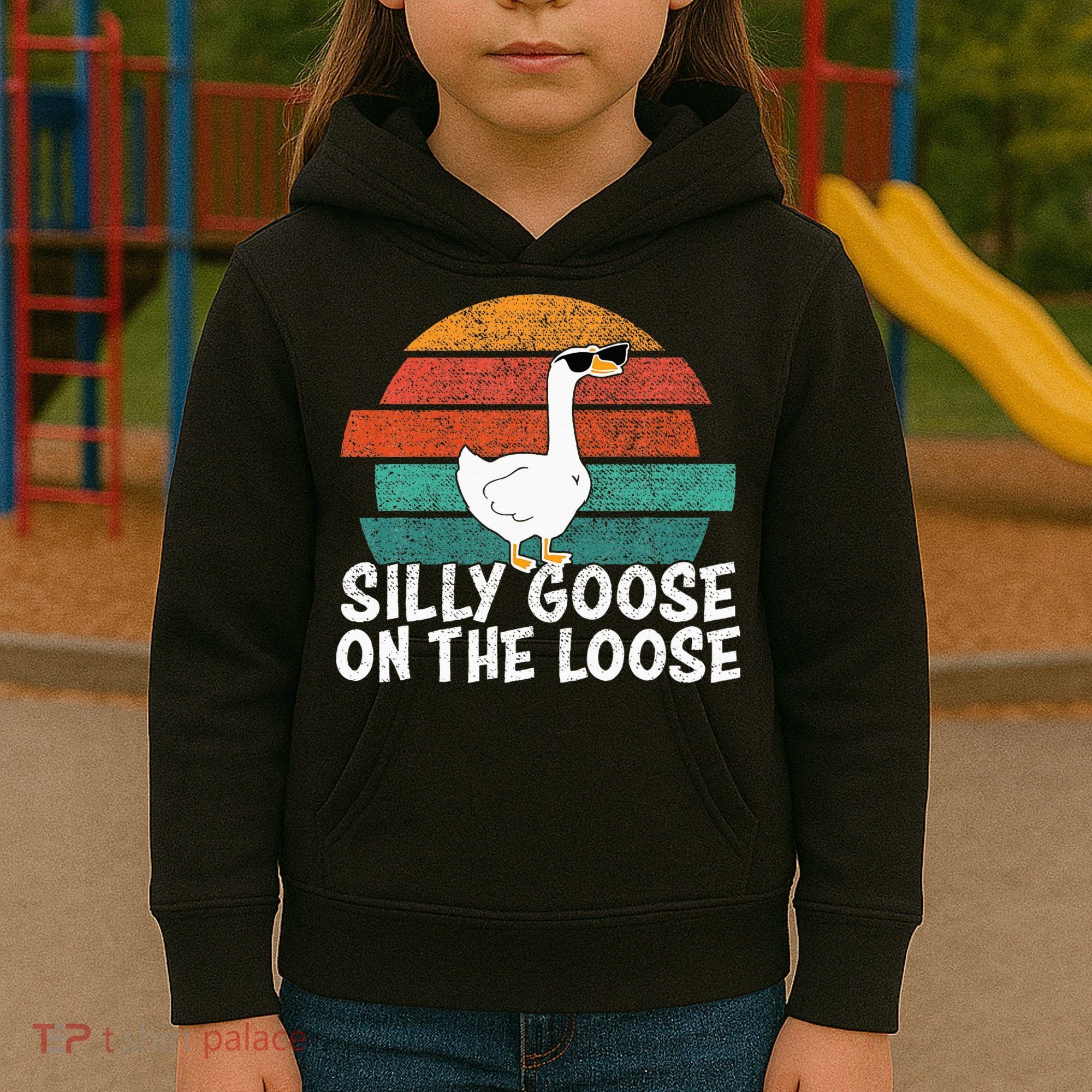 Silly Goose On The Loose Kids Hoodie