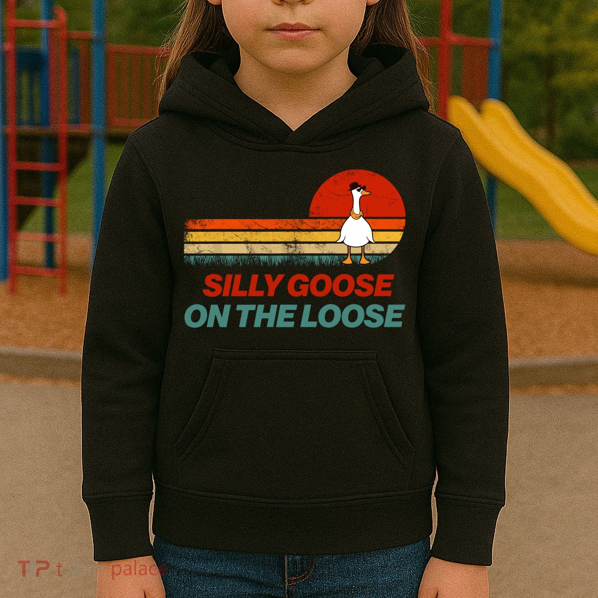 Silly Goose On The Loose Kids Hoodie
