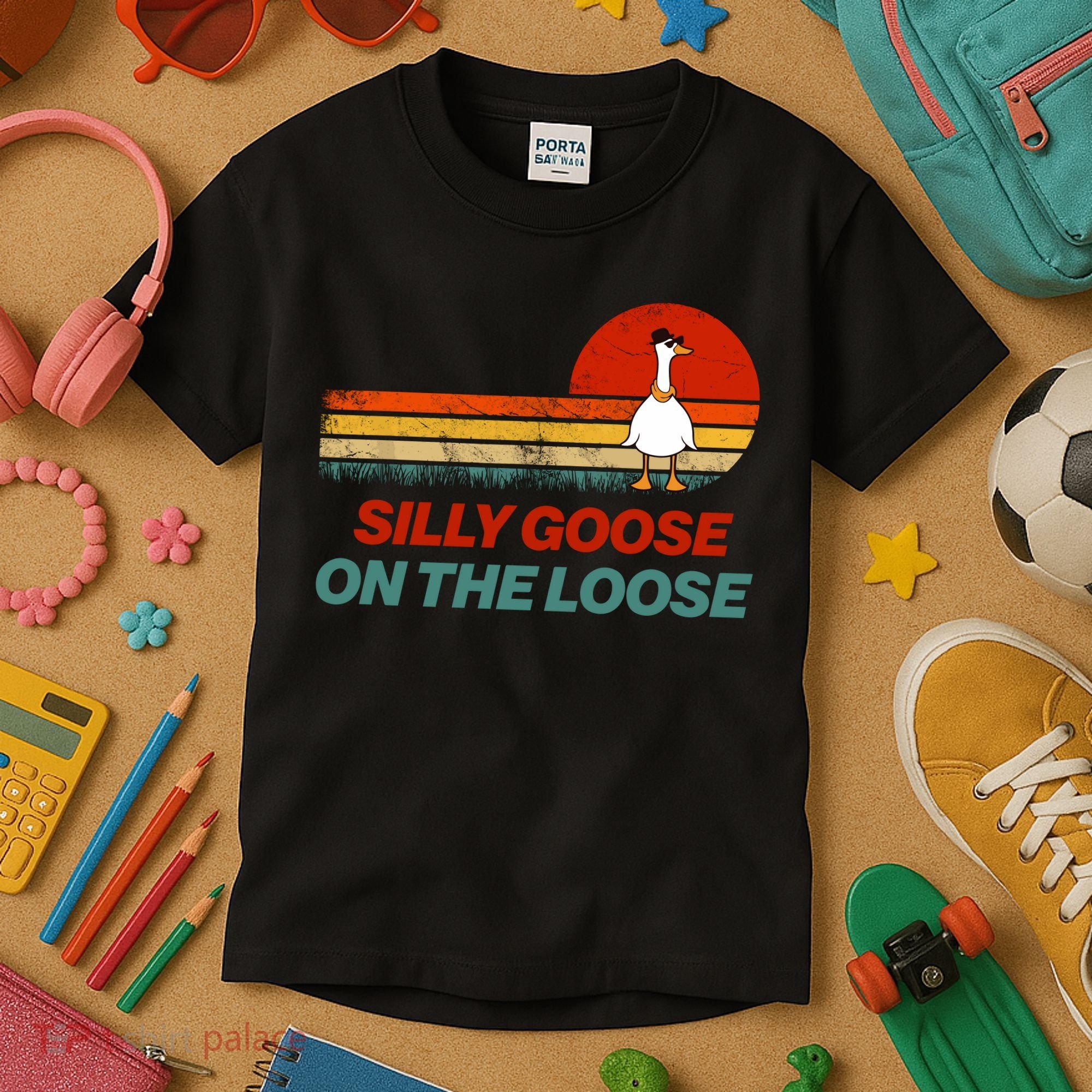 Silly Goose On The Loose Kids T-Shirt