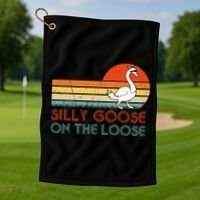 Silly Goose On The Loose Golf Towel thumb 1