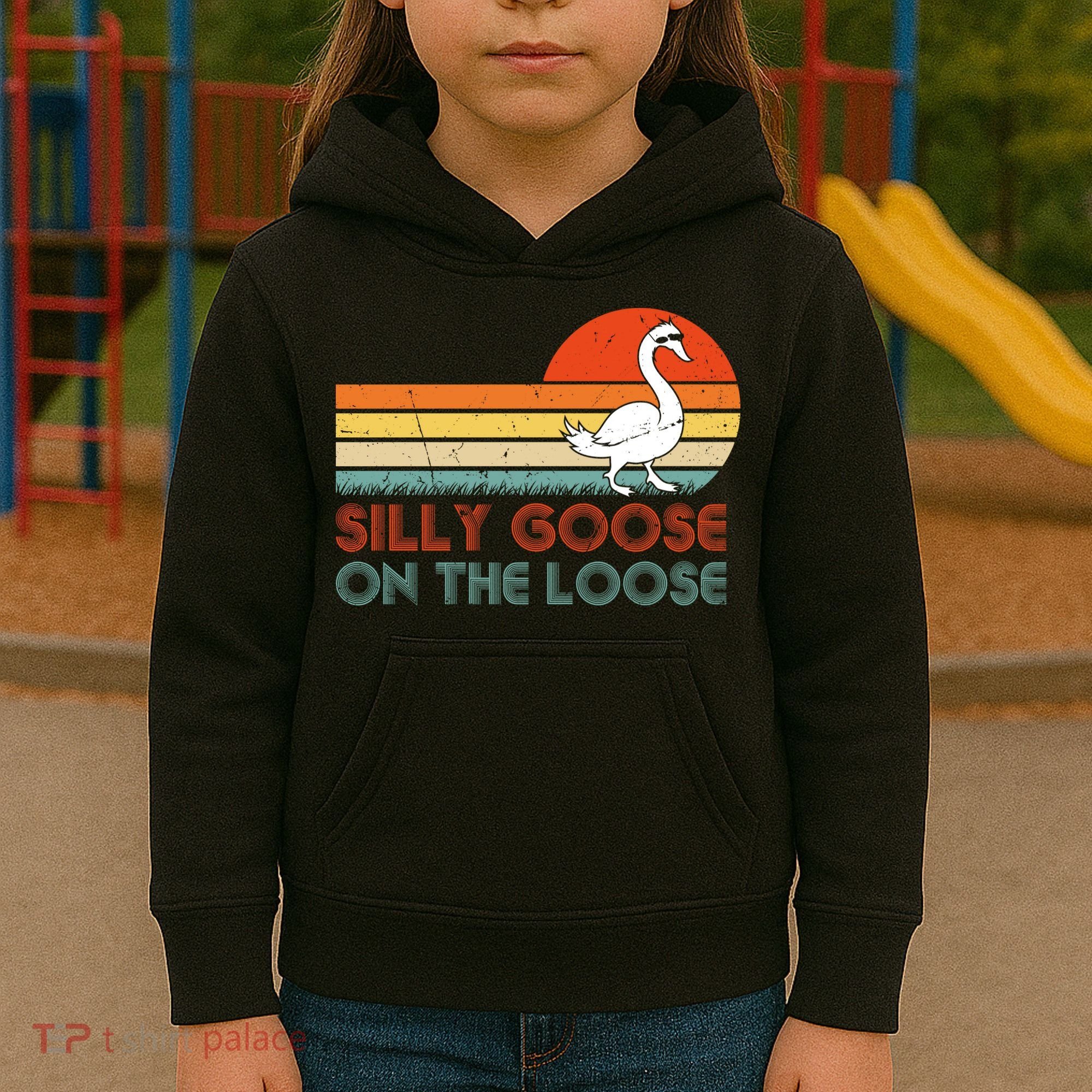 Silly Goose On The Loose Kids Hoodie