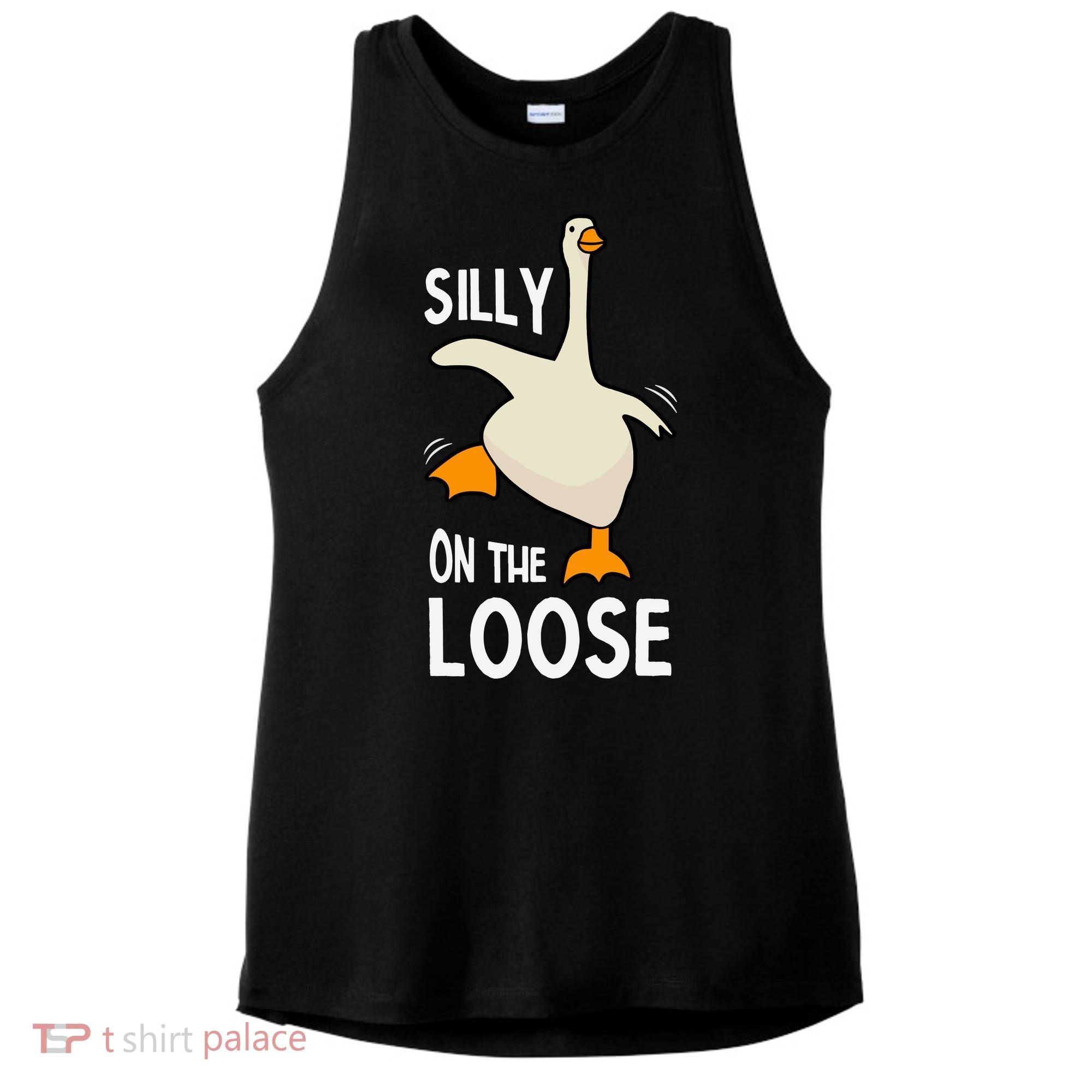 Silly Goose On The Loose Stupid And Silly Goose Ladies PosiCharge Tri-Blend Wicking Tank
