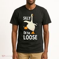 Silly Goose On The Loose Stupid And Silly Goose Tall T-Shirt thumb 2