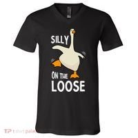 Silly Goose On The Loose Stupid And Silly Goose V-Neck T-Shirt thumb 0