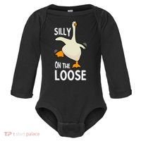 Silly Goose On The Loose Stupid And Silly Goose Baby Long Sleeve Bodysuit thumb 0