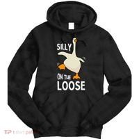 Silly Goose On The Loose Stupid And Silly Goose Tie Dye Hoodie thumb 0