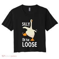 Silly Goose On The Loose Stupid And Silly Goose Women's Crop Top Tee thumb 0