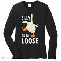 Silly Goose On The Loose Stupid And Silly Goose Women's Long Sleeve Shirt thumb 0