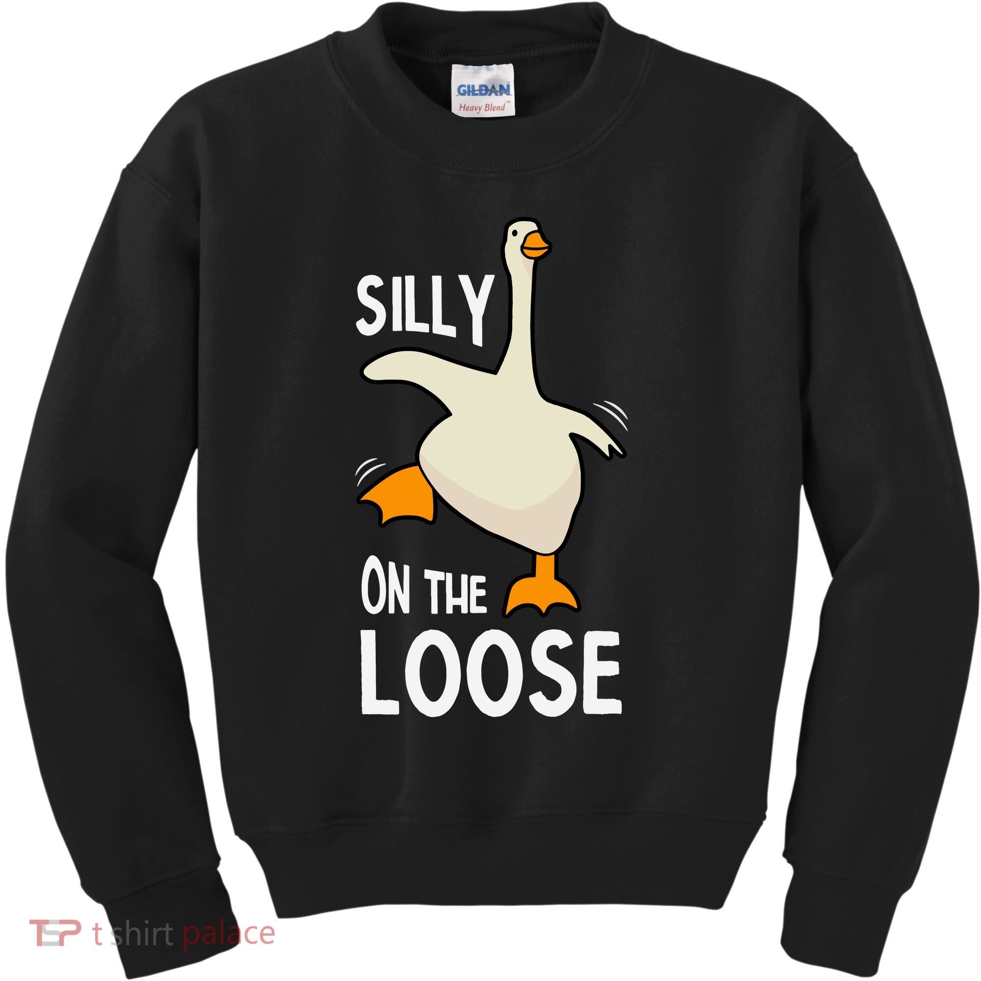 Silly Goose On The Loose Stupid And Silly Goose Kids Sweatshirt