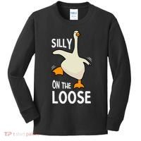 Silly Goose On The Loose Stupid And Silly Goose Kids Long Sleeve Shirt thumb 0