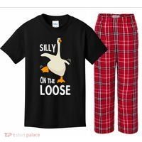 Silly Goose On The Loose Stupid And Silly Goose Kids Plaid Pajama Set thumb 0