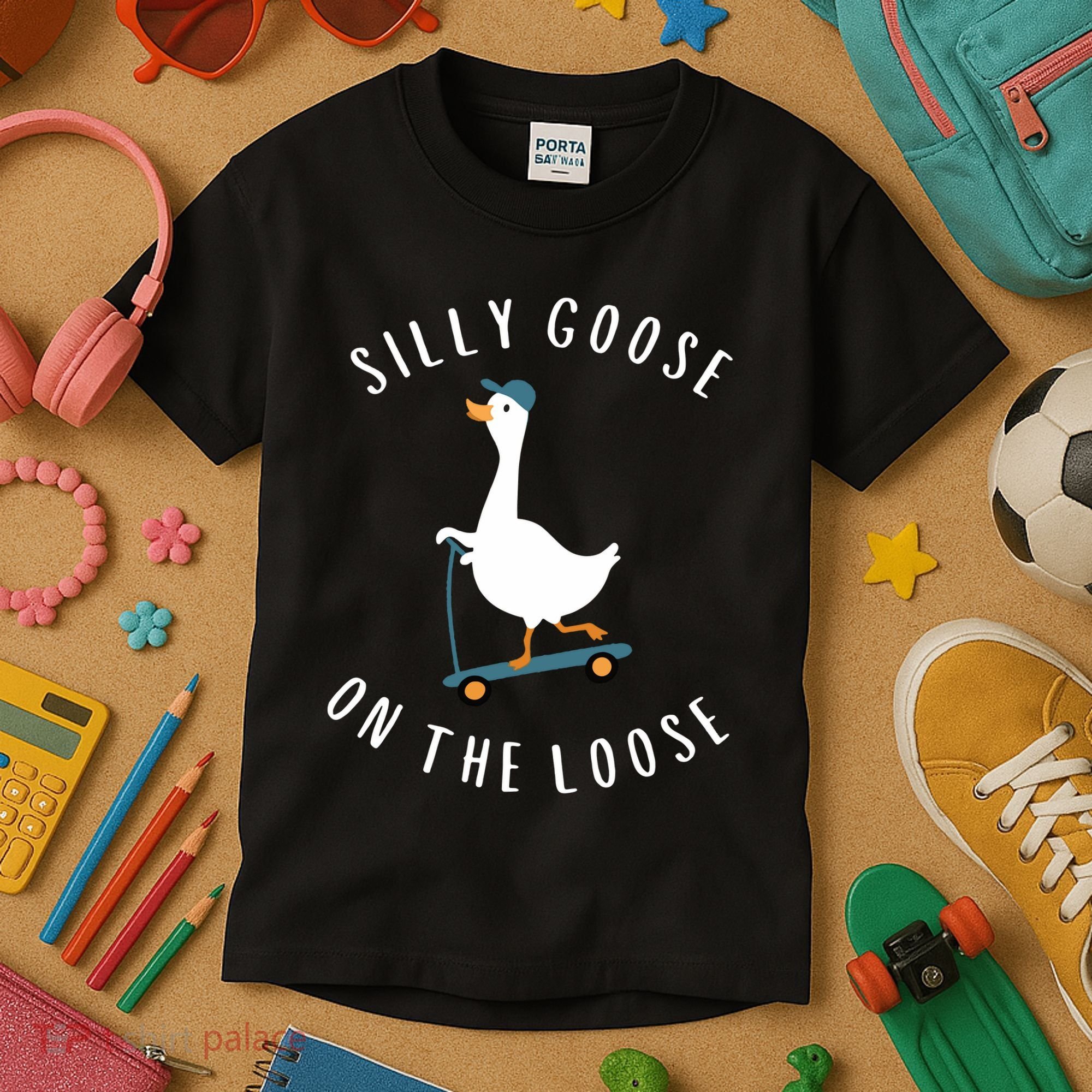Silly Goose On The Loose Kids T-Shirt