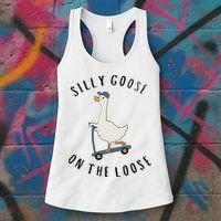 Silly Goose On The Loose Women's Tank Top thumb 3