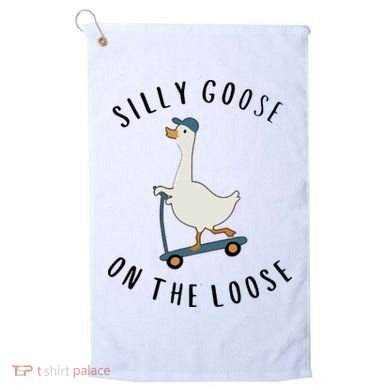 Silly Goose On The Loose Golf Towel