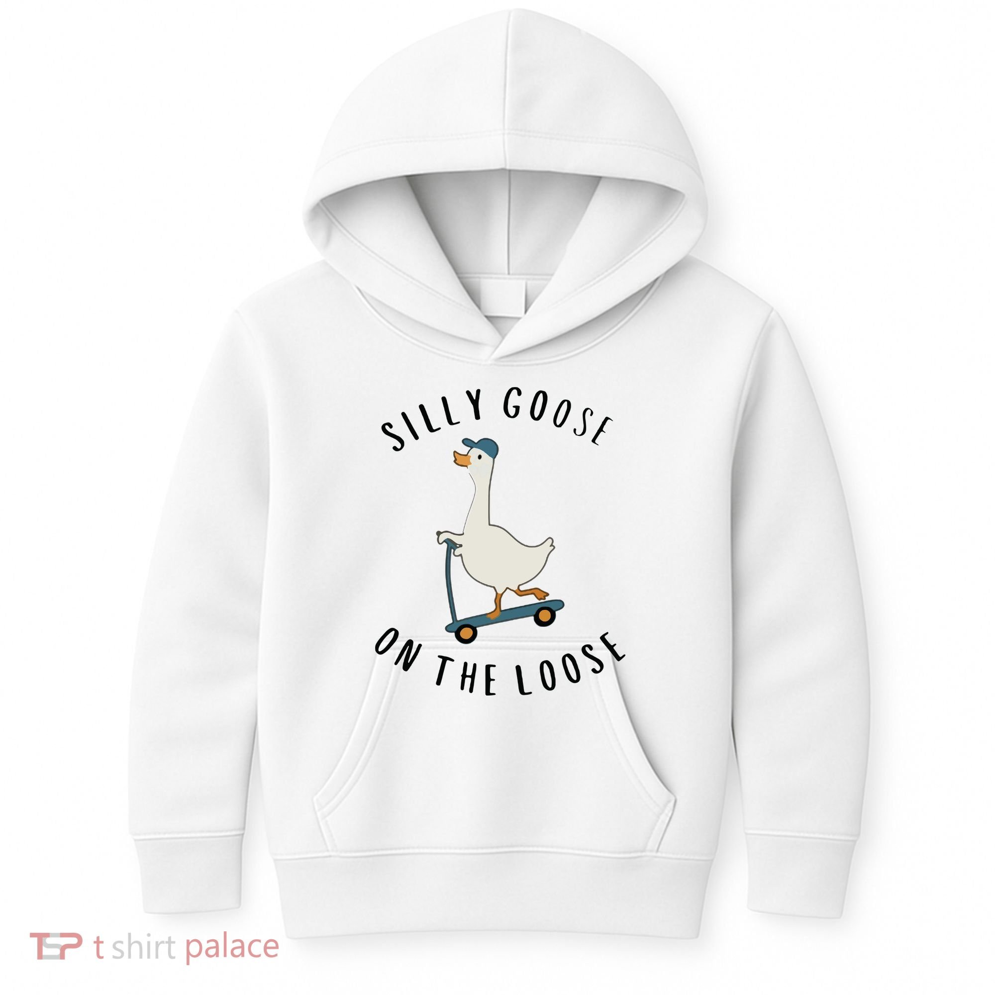 Silly Goose On The Loose Kids Hoodie