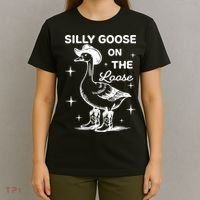 Silly Goose On The Loose Funny Cowgirl T-Shirt thumb 4