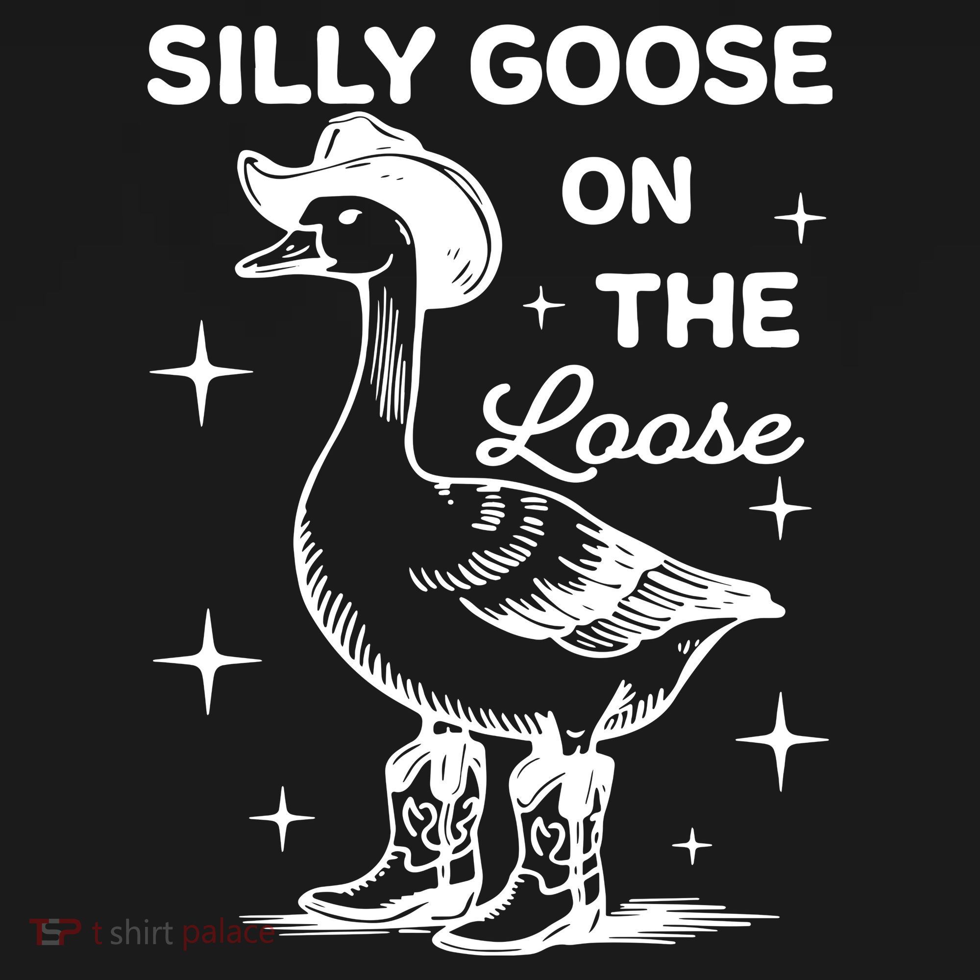 Silly Goose On The Loose Funny Cowgirl T-Shirt