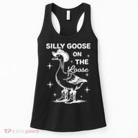 Silly Goose On The Loose Funny Cowgirl Women's Tank Top thumb 0