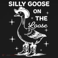 Silly Goose On The Loose Funny Cowgirl Women's Tank Top thumb 5