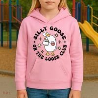 Silly Goose On The Loose Club Groovy Silly Goose Kids Hoodie thumb 3