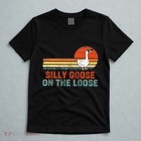 Silly Goose On The Loose Funny Vintage Silliest Goose T-Shirt thumb 5