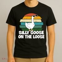 Silly Goose On The Loose Vintage Retro Sunset T-Shirt thumb 3
