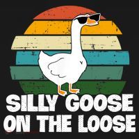 Silly Goose On The Loose Vintage Retro Sunset T-Shirt thumb 7