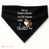 Sheltie Gift Old And Sheltie Funny Sheltie Mom Cool Gift USA-Made Doggie Bandana thumb 0