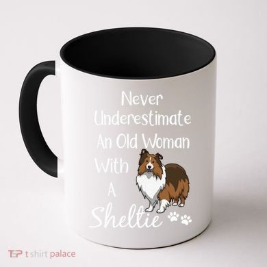 Sheltie Gift Old And Sheltie Funny Sheltie Mom Cool Gift Coffee Mug